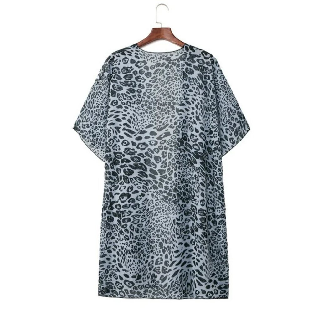 Gray only Leopard Kimono_6